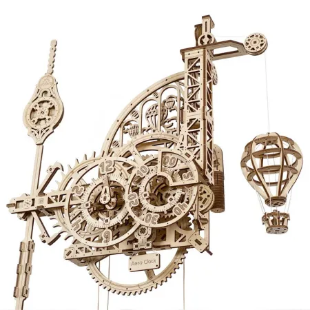 UGEARS 3D dřevěné mechanické puzzle - Nástěnné hodiny Aero