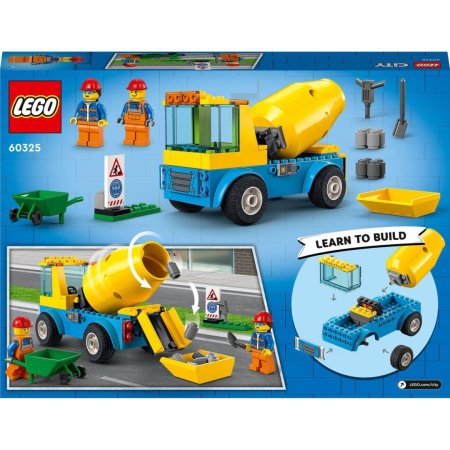 LEGO City 60325 - Náklaďák s míchačkou na beton