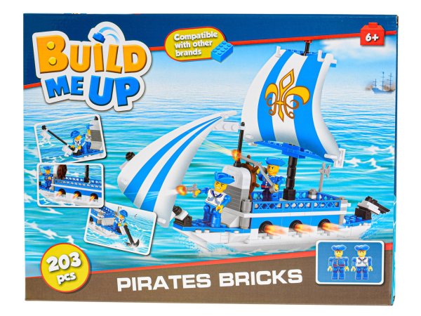 Mikro trading Stavebnice BuildMeUp - Piráti (Pirates bricks) - 203 ks