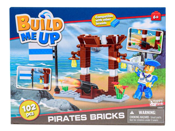 Mikro trading Stavebnice BuildMeUp - Piráti (Pirates bricks) - 96 - 103 ks - 4 druhy