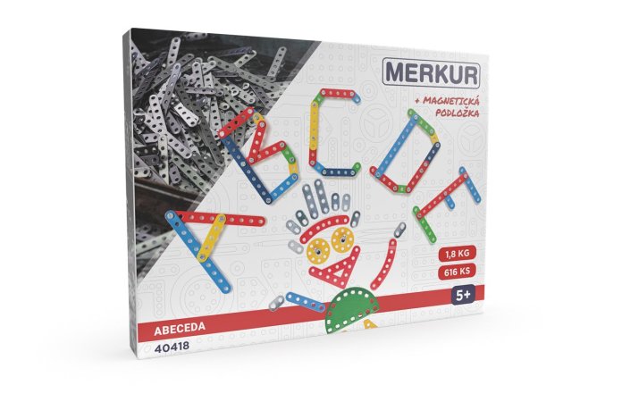 Merkur Speciální stavebnice - Abeceda s magnetickou podložkou - 616 dílů