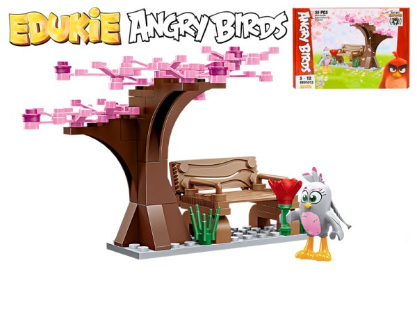 Mikro trading EDUKIE stavebnice - Angry Birds: Strom a lavička - 55 ks