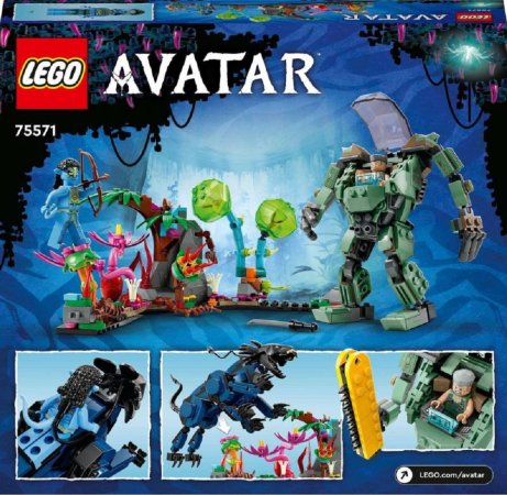 LEGO Avatar 75571 - Neytiri a thanator vs. Quaritch v AMP obleku