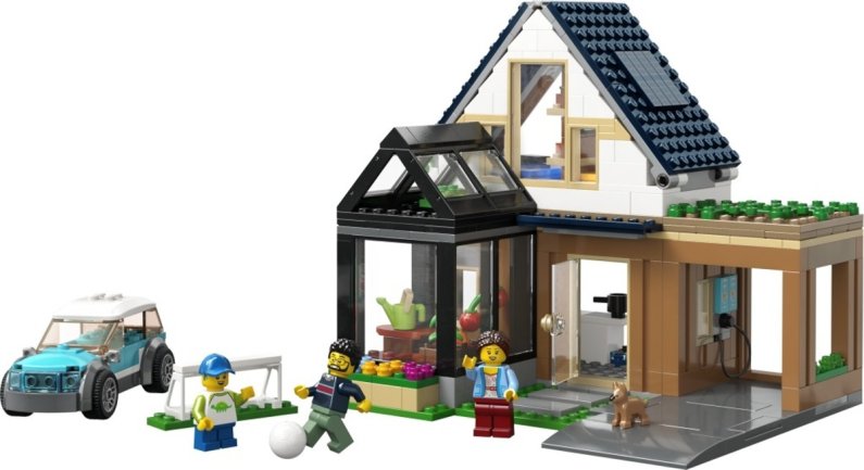 LEGO City 60398 - Rodinný dům a elektromobil
