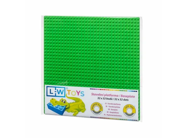 L-W Toys Stavebnice - Základová deska 32x32 - světle zelená