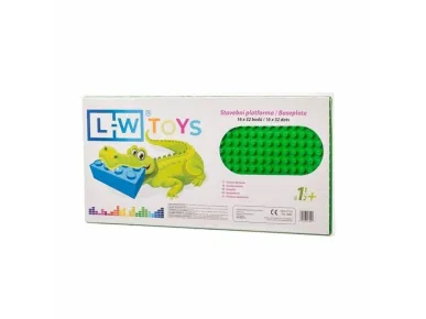 L-W Toys Stavebnice - Podložka na stavění JUNIOR 16x32 bodů - zelená