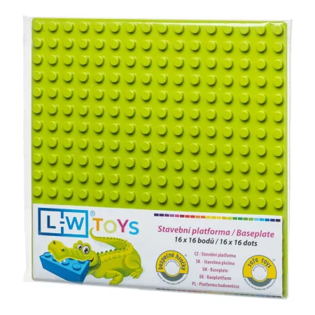 L-W Toys Stavebnice - Podložka na stavění JUNIOR 16x16 - 25,5 x 25,5 cm
