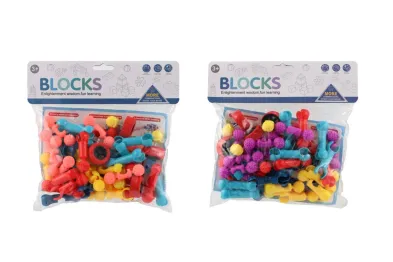 Teddies Stavebnice - Blocks - 2 barvy