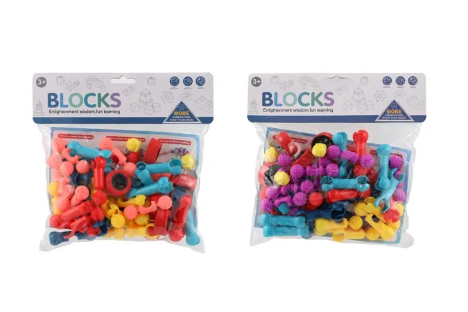 Teddies Stavebnice - Blocks - 2 barvy