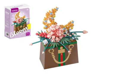 KOCO Stavebnice mini - Květina v kabelce - 245 dílků