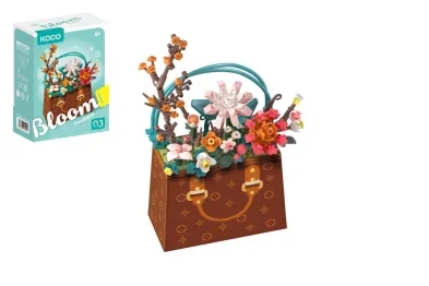 KOCO Stavebnice mini - Květina v kabelce - 267 dílků