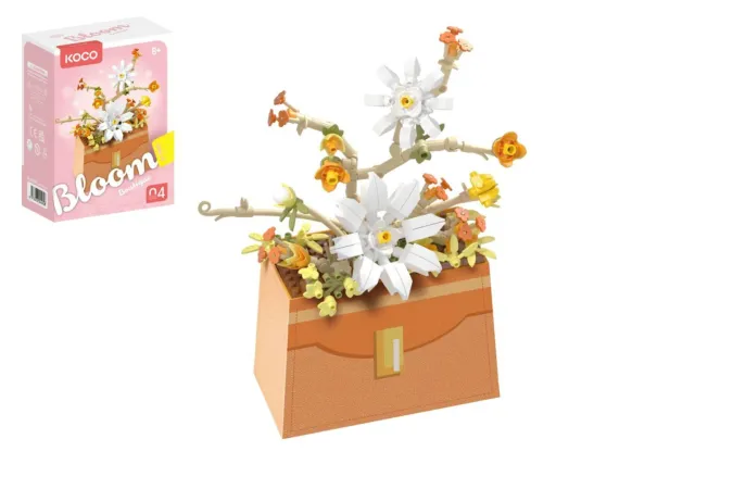 KOCO Stavebnice mini - Květina v kabelce - 232 dílků
