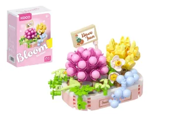 KOCO Stavebnice mini - Květinové aranžmá sukulentů -249 dílků