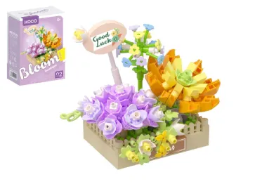 KOCO Stavebnice mini - Květinové aranžmá sukulentů - 295 dílků