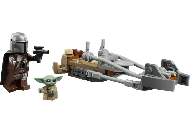 LEGO Star Wars 75436 - Mandalorian a Grogu a spídrová motorka