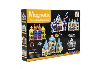 Teddies Magnetická stavebnice domeček - 75 ks