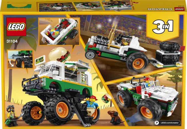 LEGO Creator 31104 - Hamburgerový monster truck 3v1
