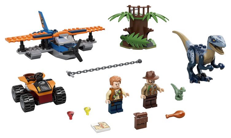 LEGO Jurassic World 75942 - Velociraptor: Záchranná mise s dvouplošníkem