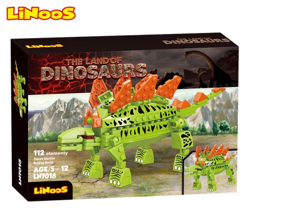 Mikro trading LiNooS stavebnice Dinosaurs - dinosaurus Stegosaurus - 112 ks