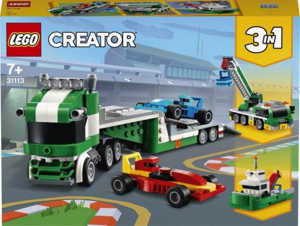 LEGO Creator 31113 - Kamion pro přepravu závodních aut 3v1
