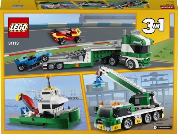 LEGO Creator 31113 - Kamion pro přepravu závodních aut 3v1