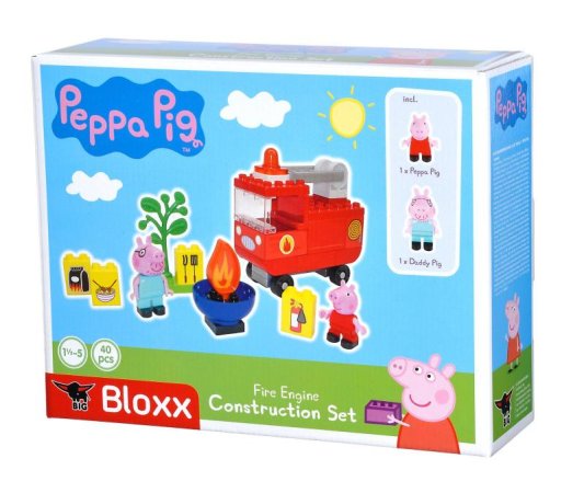 Big PlayBig BLOXX - Peppa Pig - Hasičské auto s příslušenstvím